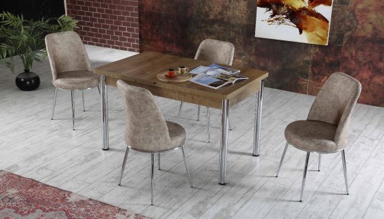 GOLD TABLE CHAIR SETS