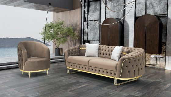 GOLD SOFA SET